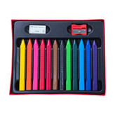 پاستل روغنی ۱۲ رنگ فابر کاستل مدل Grip Erasable Crayo