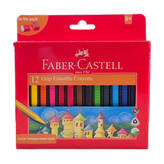 پاستل روغنی ۱۲ رنگ فابر کاستل مدل Grip Erasable Crayo