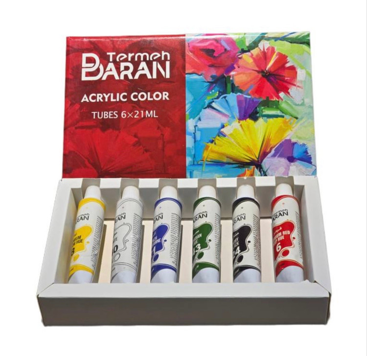 اکریلیک ۶ رنگ ۲۱ میل ترمه باران