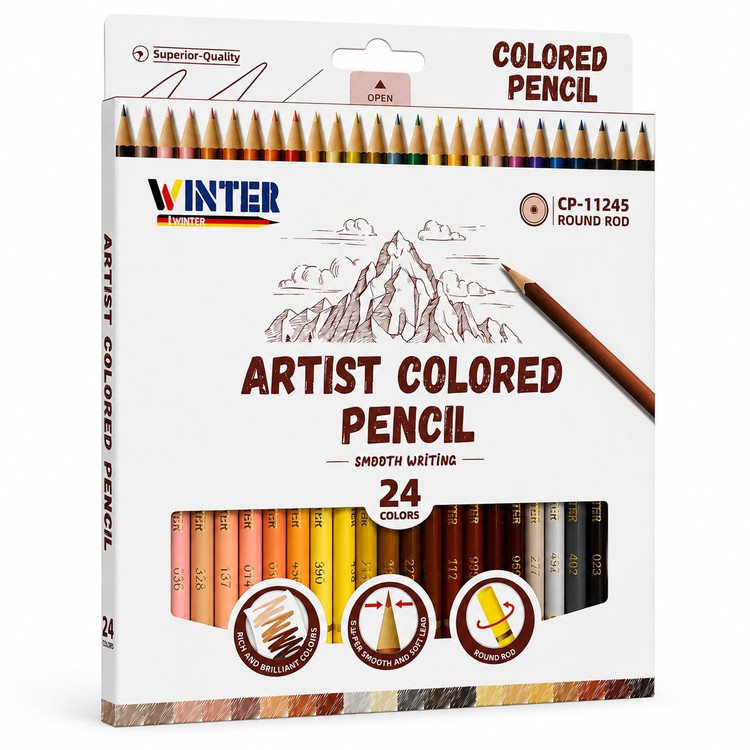 مداد رنگی ۲۴ رنگ طیف پوست وینتر مدل cp_1124s